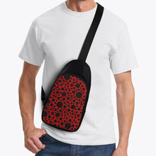 Load image into Gallery viewer, Red with Black dots-Chest Bag
