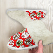 Load image into Gallery viewer, Cotton slippers with fur edges
