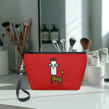 Load image into Gallery viewer, 288. ‘Giraffe Human’ Zipper Makeup Bag with Wrist Strap
