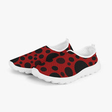 画像をギャラリービューアに読み込む, Dots in Red-Women&#39;s Slip-On
