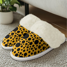 Load image into Gallery viewer, Cotton slippers with fur edges
