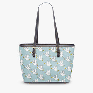 586. Large- Leather Tote Bag  Ducks