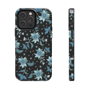 Blue Flowers-Tough Phone Cases