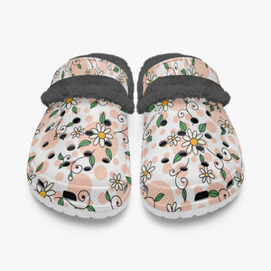 Daisy-Lined  Clogs