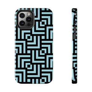 Square chevron Blue-Tough Phone Cases