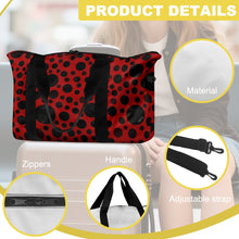 Load image into Gallery viewer, 'Red with Black dots' Weekender Bag
