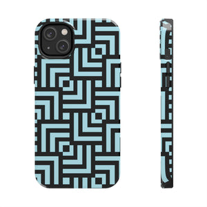 Square chevron Blue-Tough Phone Cases