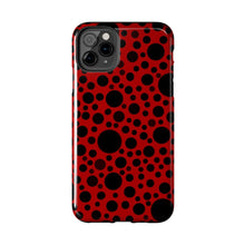 Load image into Gallery viewer, Red with black dots-Tough Phone Cases
