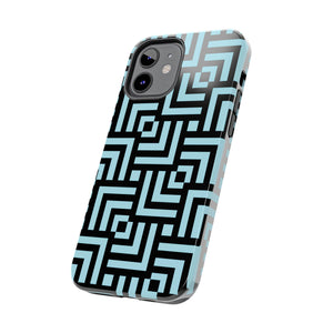 Square chevron Blue-Tough Phone Cases