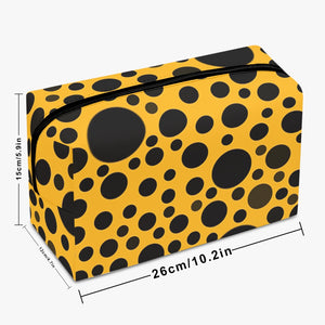 Yellow with Black dots -Large Travel Pouch