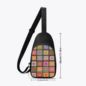 Colorful Square-. Chest Bag