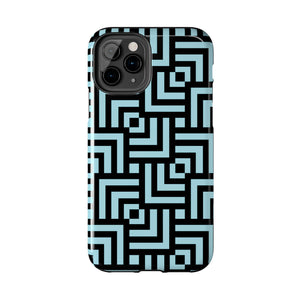 Square chevron Blue-Tough Phone Cases