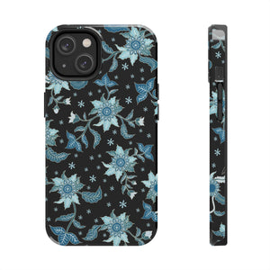 Blue Flowers-Tough Phone Cases