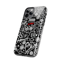 Load image into Gallery viewer, Doodle Love Tough Phone Case — Black &amp; White Cute Graphic Protection
