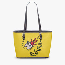 画像をギャラリービューアに読み込む, 586. Large Leather Tote Bag Fish
