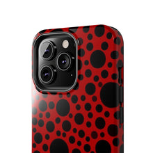 画像をギャラリービューアに読み込む, Red with black dots-Tough Phone Cases
