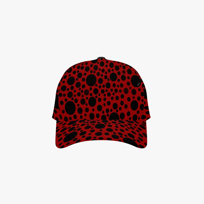 Red with black dots-Baseball Caps