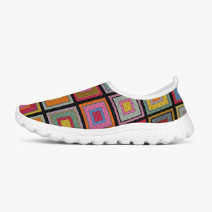 Colorful Square- Women's Slip-On