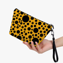 Load image into Gallery viewer, Yellow with Black Dots- Zipper Sling  Bag
