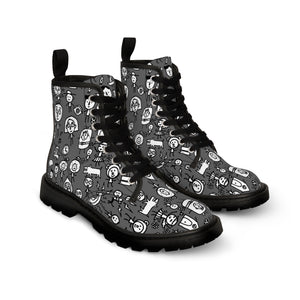 Friends on the Earth -Women's Canvas Boots