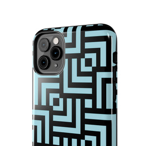 Square chevron Blue-Tough Phone Cases