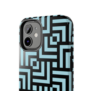 Square chevron Blue-Tough Phone Cases