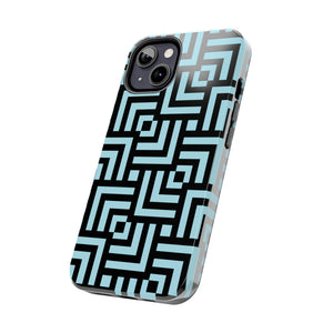 Square chevron Blue-Tough Phone Cases