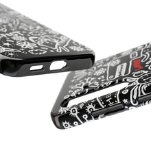Load image into Gallery viewer, Doodle Love Tough Phone Case — Black &amp; White Cute Graphic Protection
