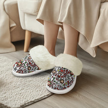 Load image into Gallery viewer, ‘Merry’ Cotton slippers with fur edges
