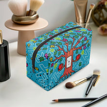 Load image into Gallery viewer, &#39;B3&#39; Tree in blue-Large Capacity Travel Makeup Bag
