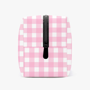 Pink checker -Large Travel Pouch