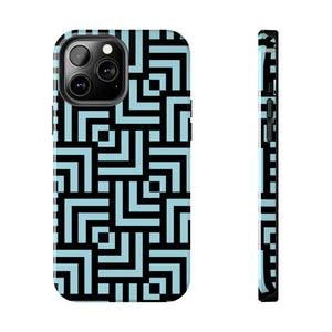 Square chevron Blue-Tough Phone Cases