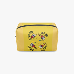 'B6'Fish in Yellow-Large Capacity Travel Makeup Bag