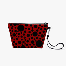 画像をギャラリービューアに読み込む, Red with Black Dots- Zipper Sling  Bag
