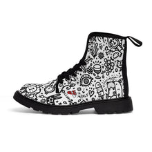 画像をギャラリービューアに読み込む, Everything is Perfect on white-Women&#39;s Canvas Boots
