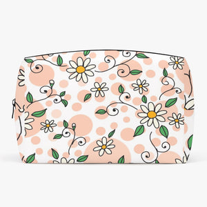 Spring Daisy in Pink-Large Capacity Travel Makeup Bag