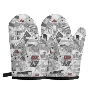 Oven glove(two pieces)