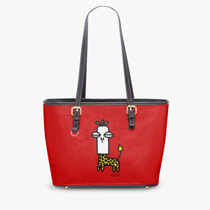 586. ‘Giraffe Human’ Large Leather Tote Bag for Women