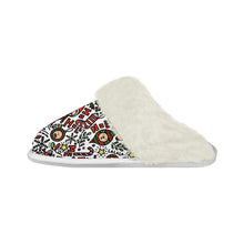 Load image into Gallery viewer, ‘Merry’ Cotton slippers with fur edges
