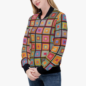 Colorful Square-Trending Women’s Jacket