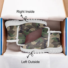 Load image into Gallery viewer, Camo- Fur Zipper Up Boots
