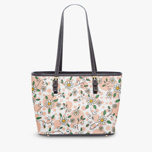 画像をギャラリービューアに読み込む, 586. Large- Leather Tote Bag Spring Daisy Pink
