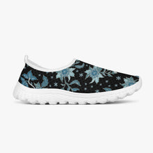 画像をギャラリービューアに読み込む, Blue Flower-Women&#39;s Slip-On
