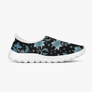 Blue Flower-Women's Slip-On