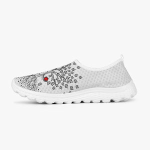 Tree in white- Women's Slip-On Mesh