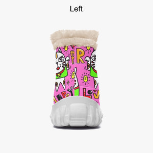 446. Cotton-pad Fur Zipper Up Boots Manekineko