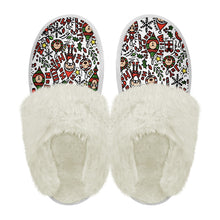 Load image into Gallery viewer, ‘Merry’ Cotton slippers with fur edges
