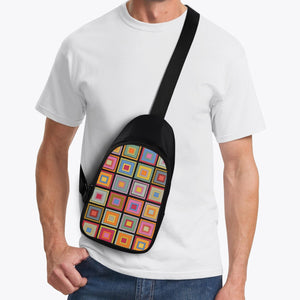 Colorful Square-. Chest Bag