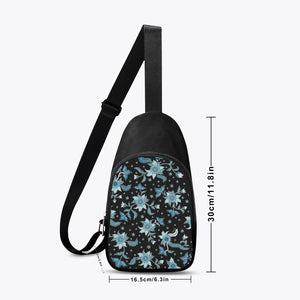 Blue Flowers-Chest Bag