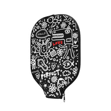 Load image into Gallery viewer, 'Everything is Perfect on Black’ Pickleball racket cover
